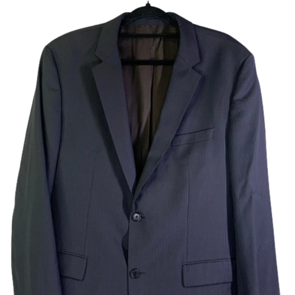 HUGO BOSS Grey Pinstripe‎ Wool Tesse Biella Suit Jacket